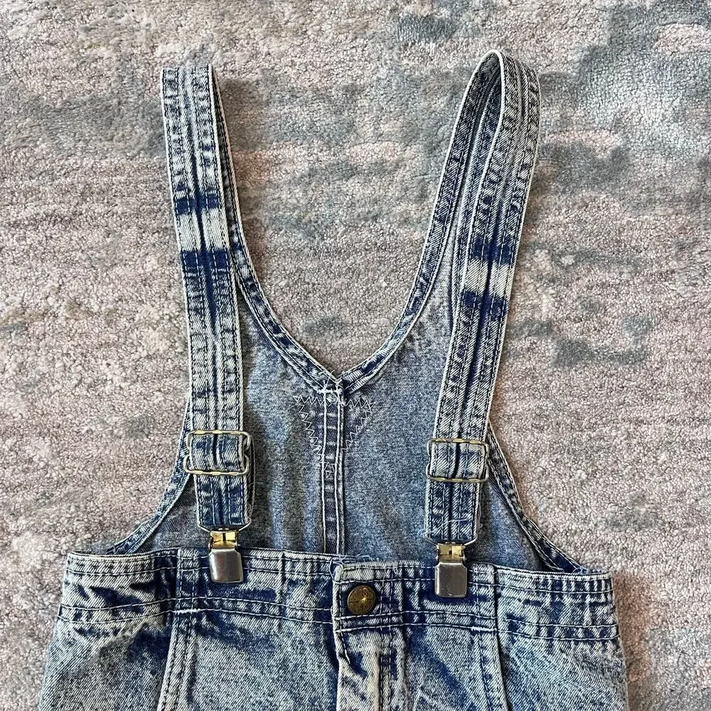 Vintage OshKosh B'gosh Acid Wash Suspender Overalls 4T USA